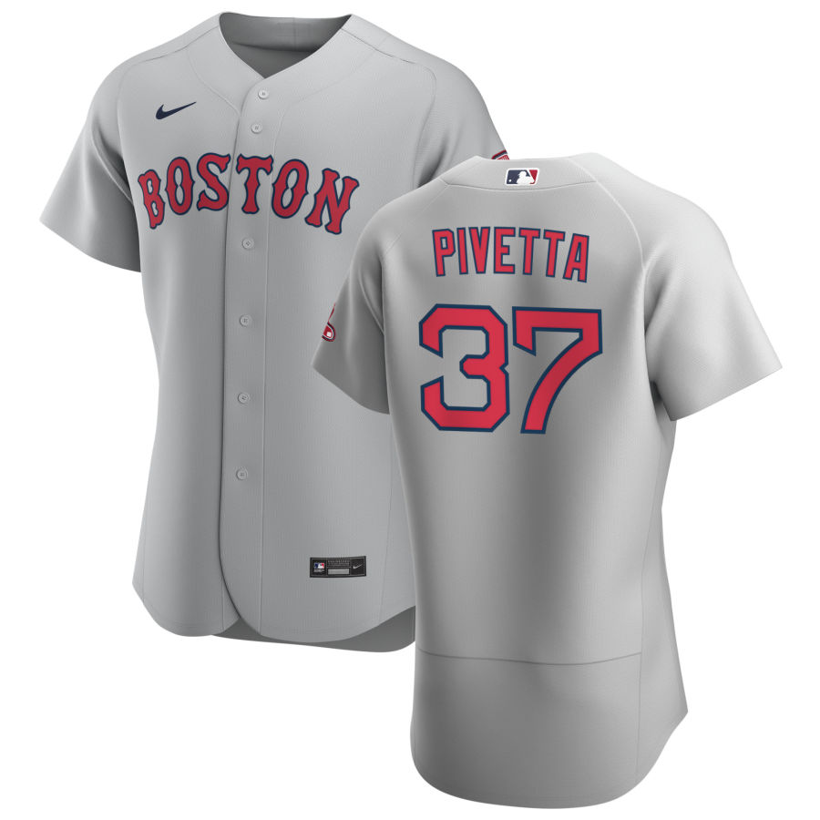 Boston Red Sox 37 Nick Pivetta Men Nike Gray Road 2020 Authentic Team MLB Jersey